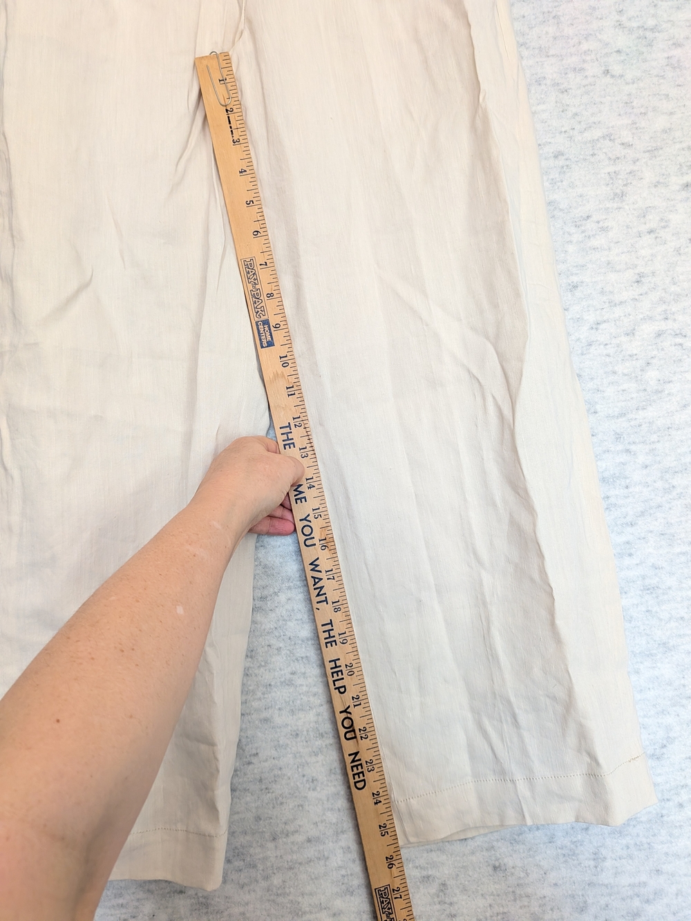 J.Crew Collection Side-Tab Trouser Italian Linen Blend Sz 4P Wide Leg Tailored - Picture 10 of 15